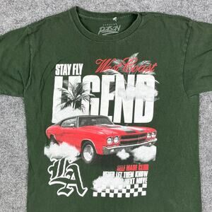 Popular Poison T-Shirt Mens XL Green Graphic West Coast Legend‎ Car Streetwear